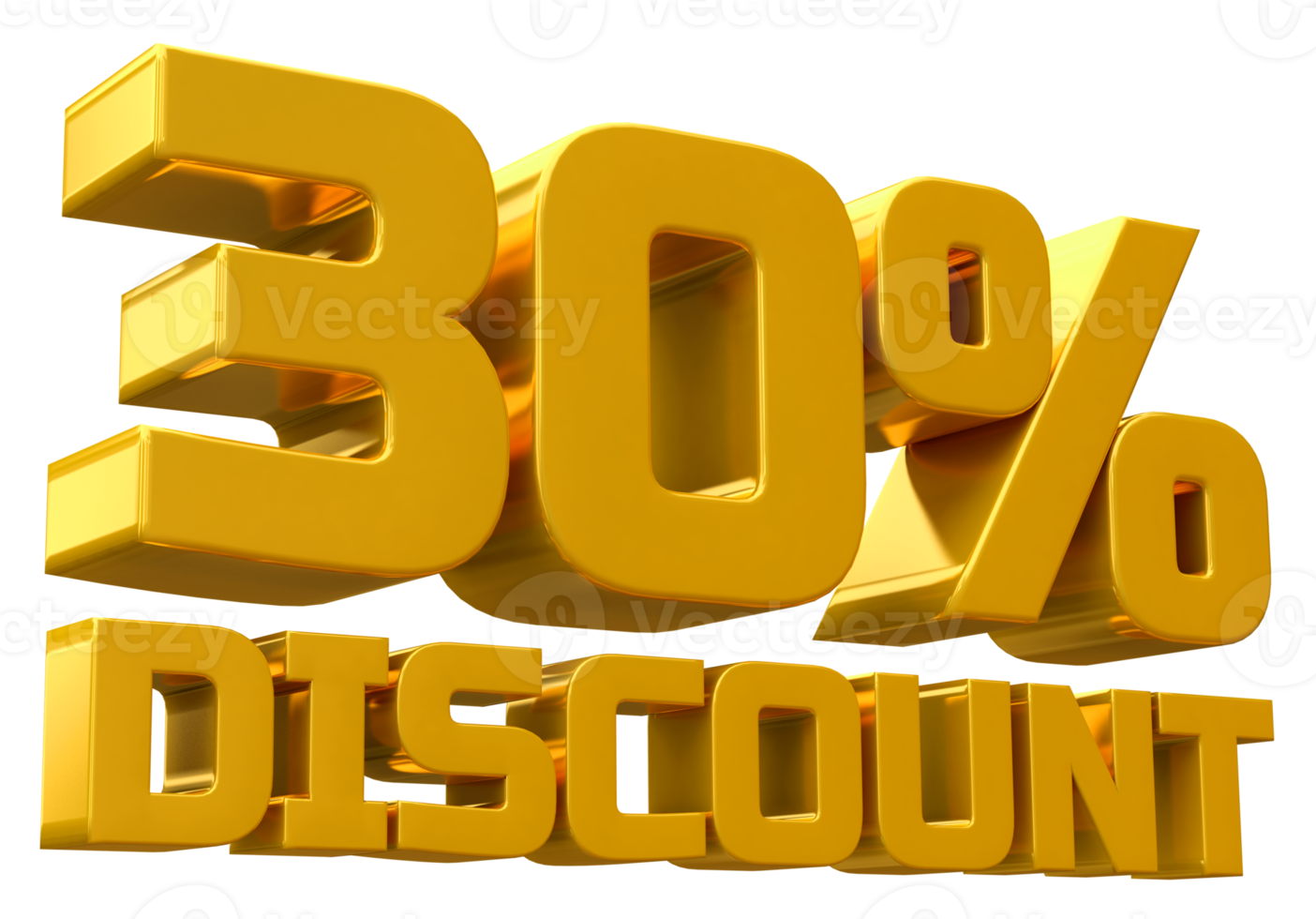 korting 30 procent luxe goudaanbieding in 3d png