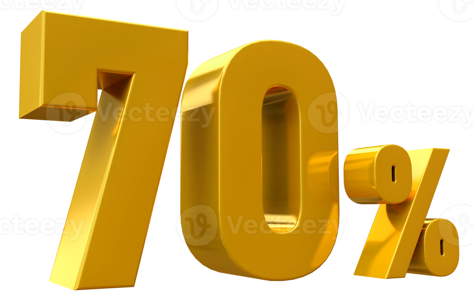 Oferta de oro de lujo del 70 por ciento en 3d png