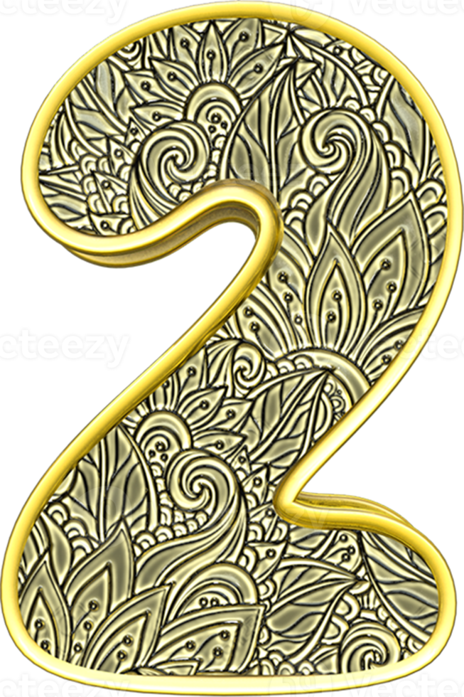 3D art font png