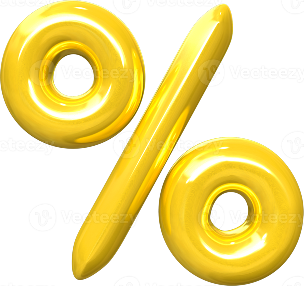 Golden 3d best render shape of Percent png