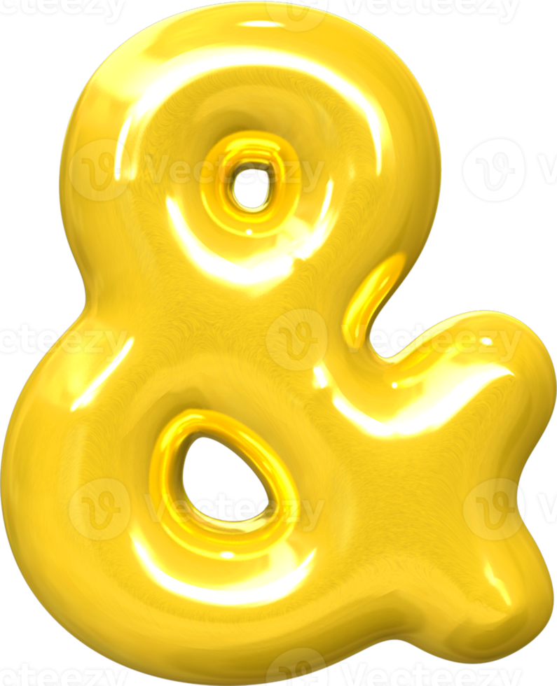la migliore forma di rendering 3d dorata del simbolo png