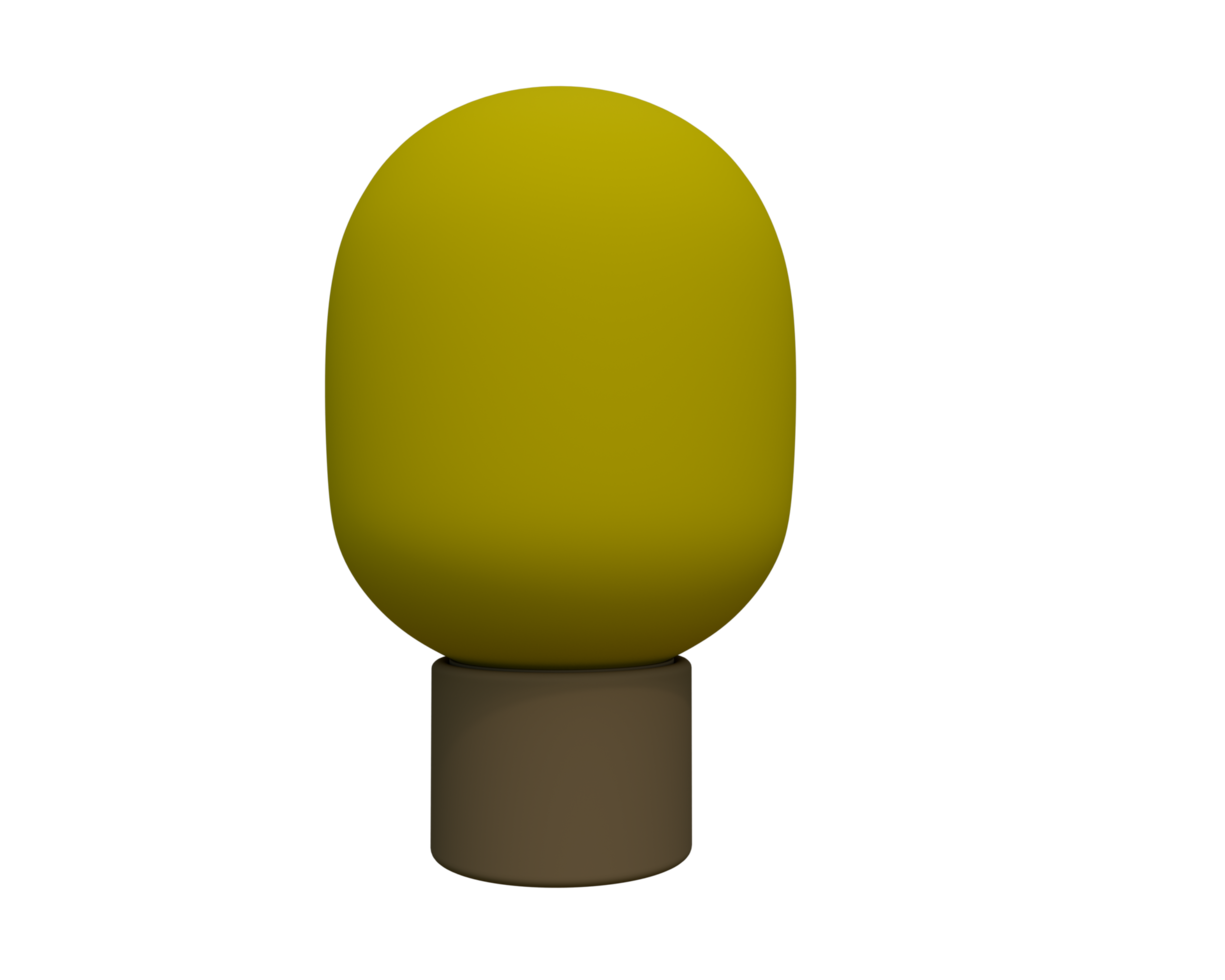 3d renderização do conceito minimalista de lâmpada de lâmpada png