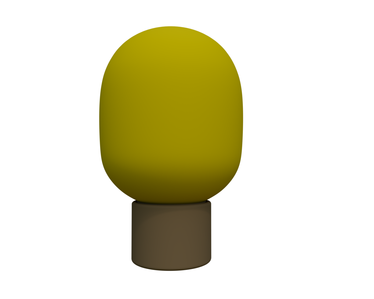 Render 3d del concepto minimalista de la bombilla de la lámpara png