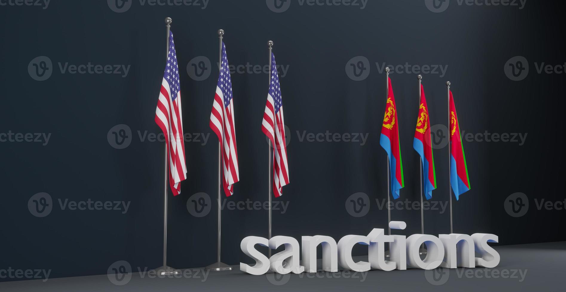 USA sanctions on Eritrea, Sanctions against Eritrea, Sanctions on Eritrea, 3D work and 3D illustration photo