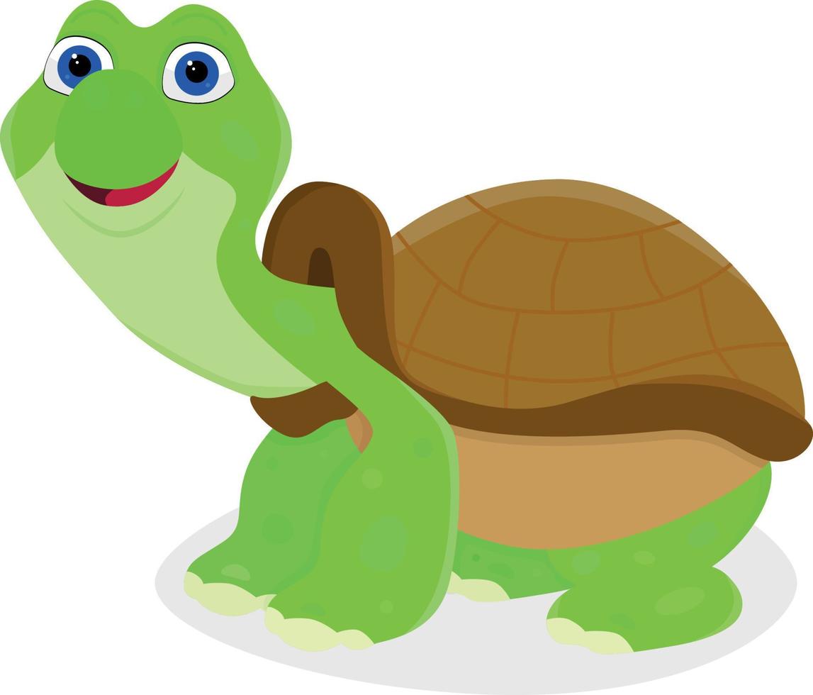 Turtle. Cute cartoon turtle vector