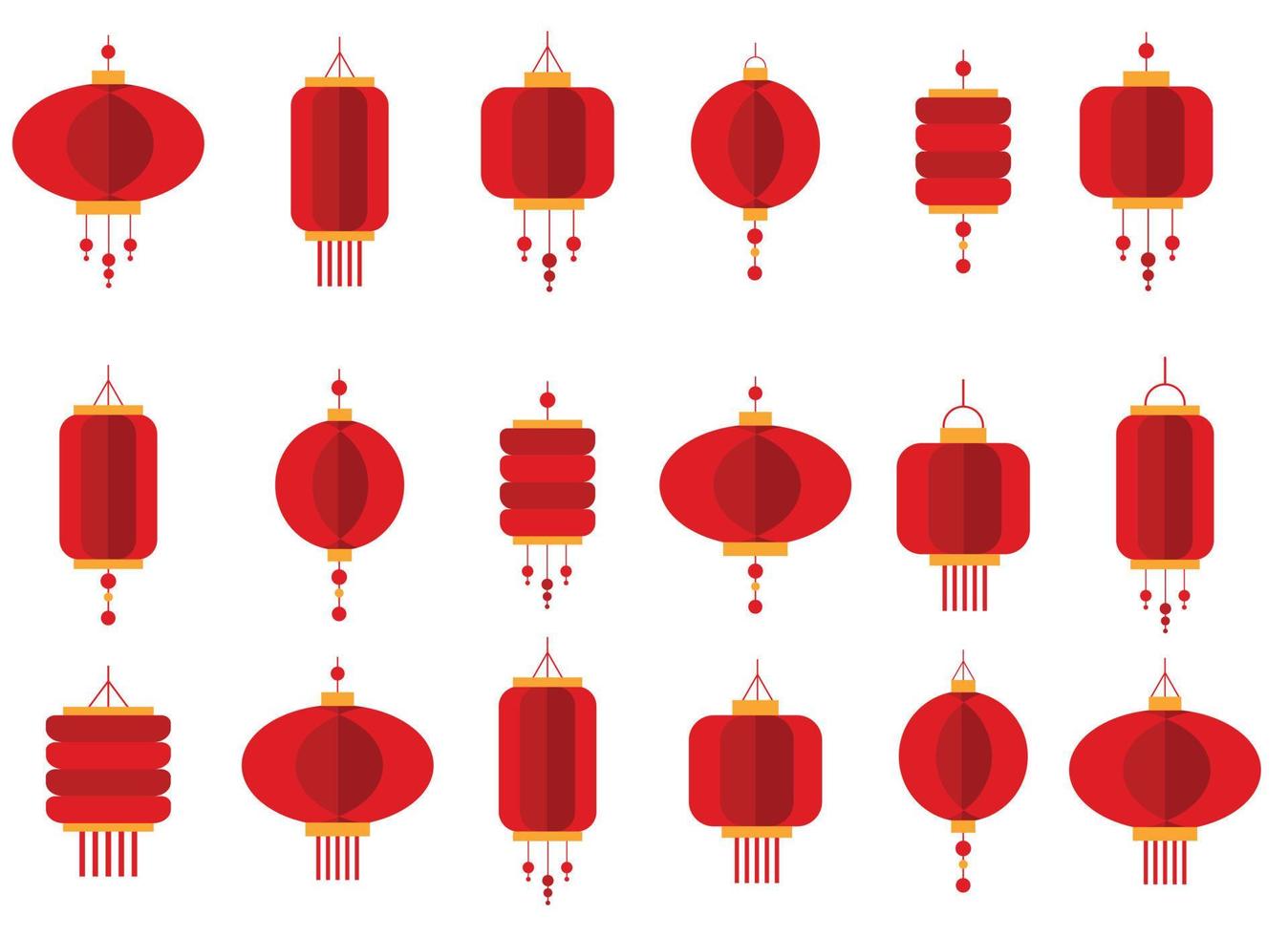 Chinese new years lamp lantern vector