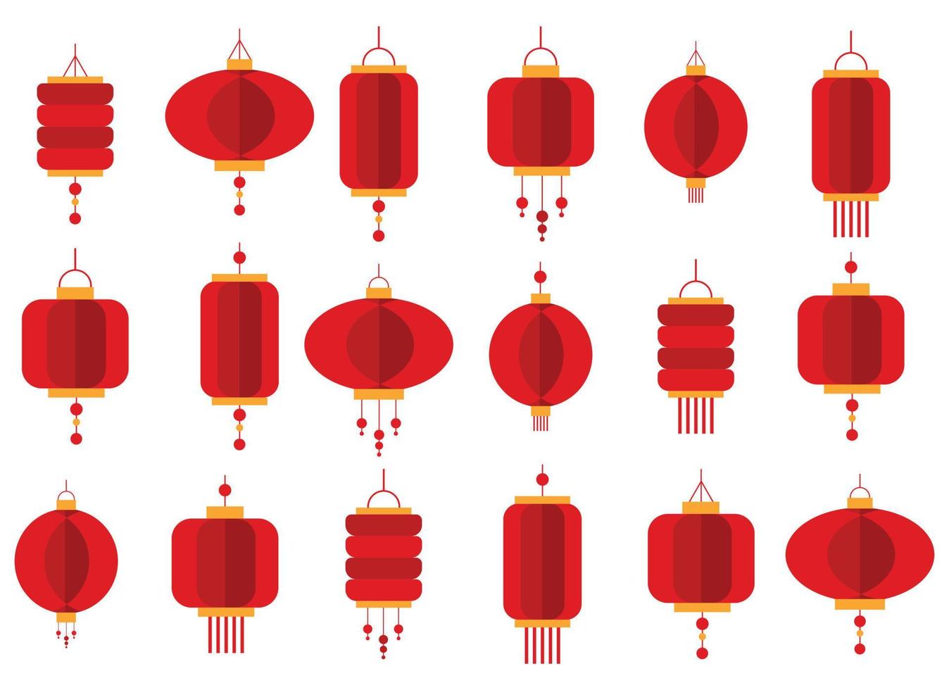 Chinese new years lamp lantern vector