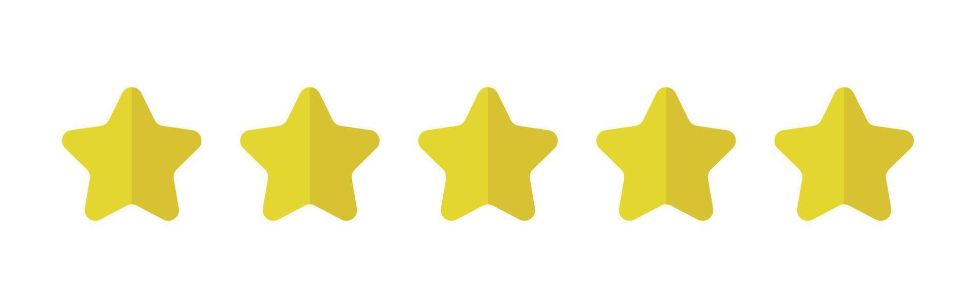 yellow star review cartoon vector illustration