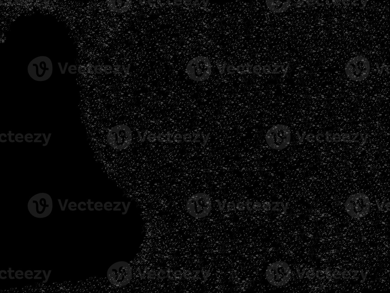 stamped dot grey color on Black background by program computer, Abstract art rough texture artwork. Contemporary arts, monotone Artistic paper canvas, space for frame copy write postcard photo