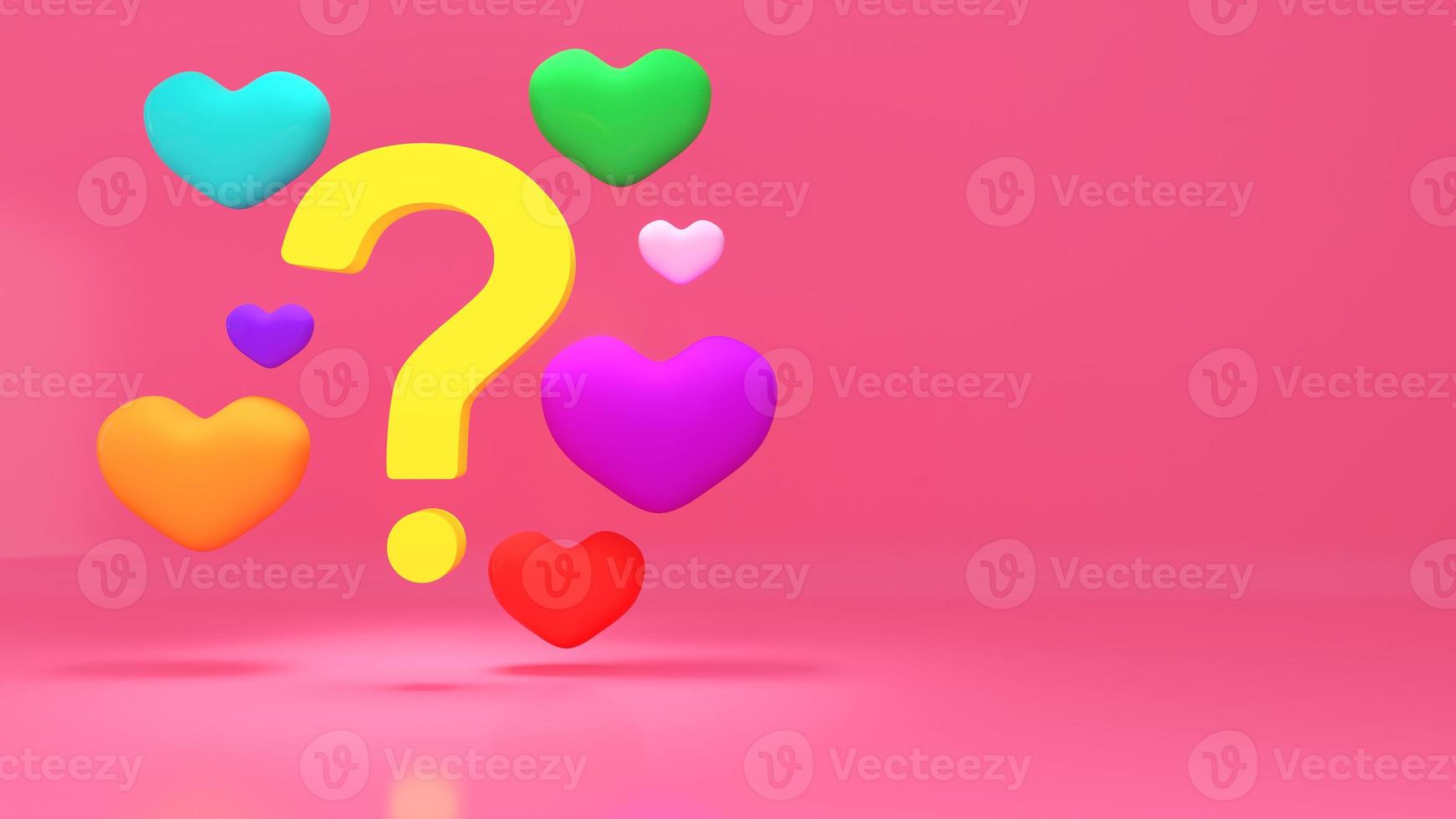 doubt in love,Choices in Love and Diversity,3d rendering photo