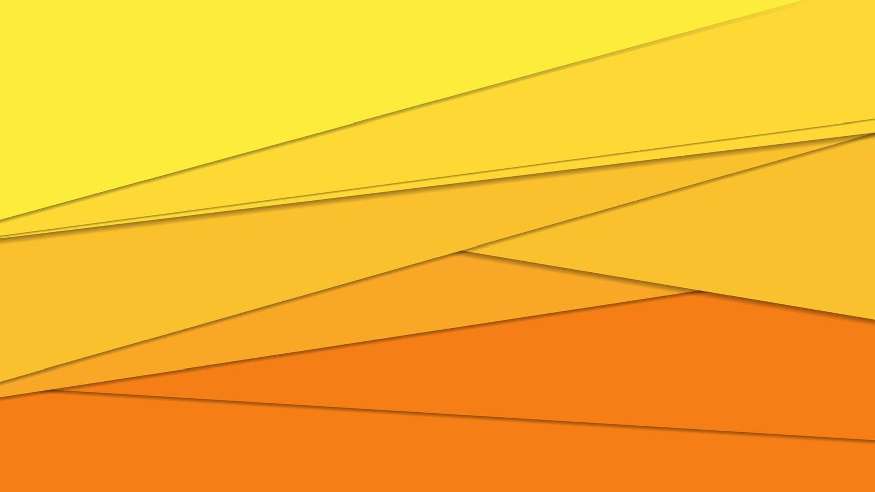 fondo abstracto geométrico amarillo naranja en capas vector