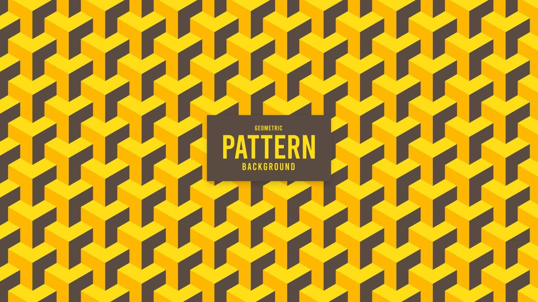 Yellow Geometric Shape Seamless Pattern Background vector