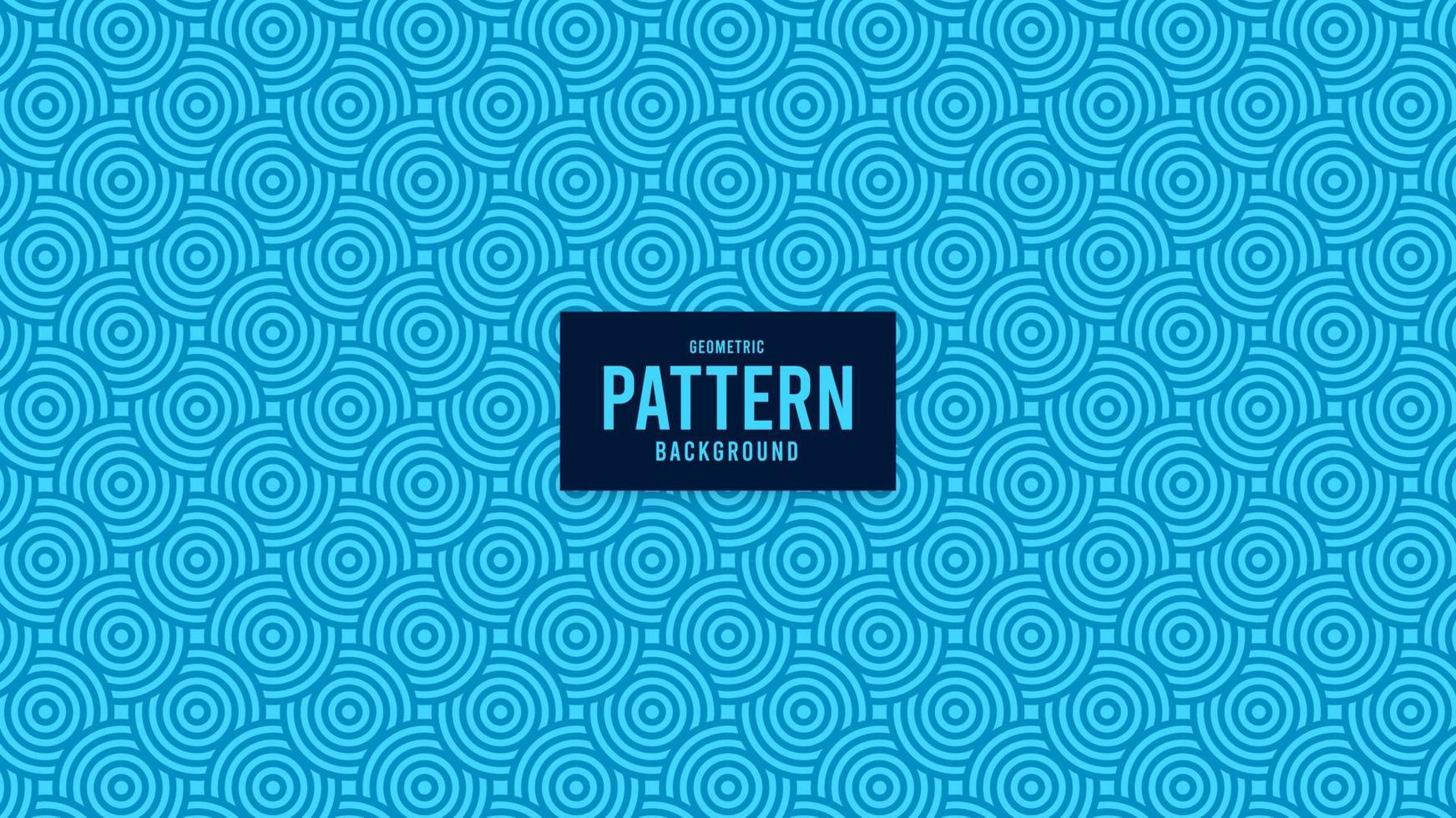 Blue Circle Geometric Seamless Pattern Background vector