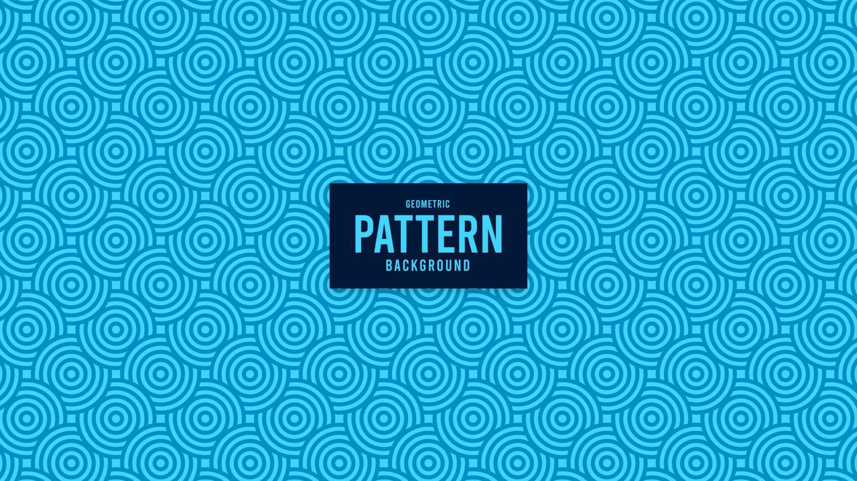 Blue Circle Geometric Seamless Pattern Background vector