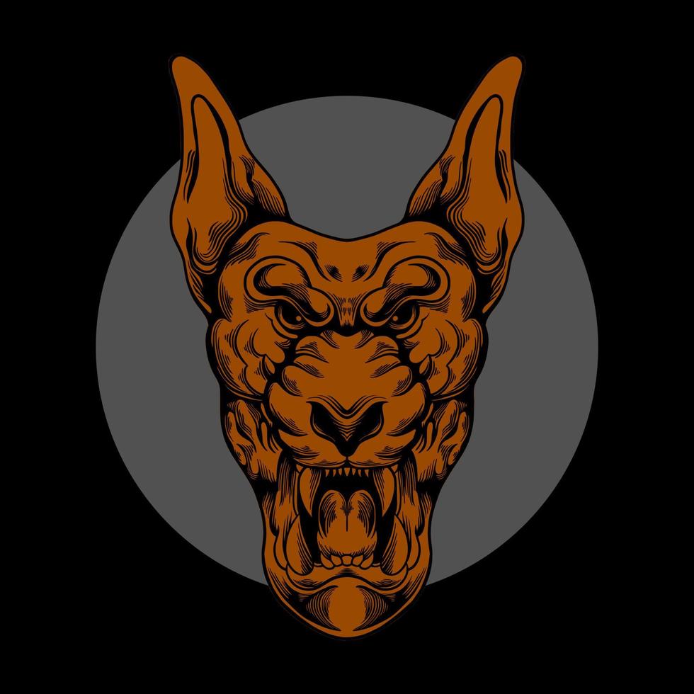 dog head vector illustration