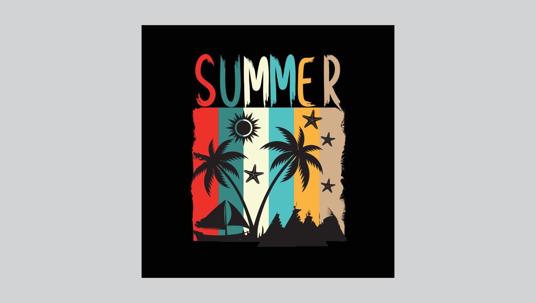 summer t shirt vector