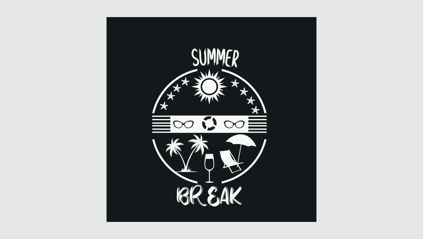 ilustración de vector de camiseta de verano