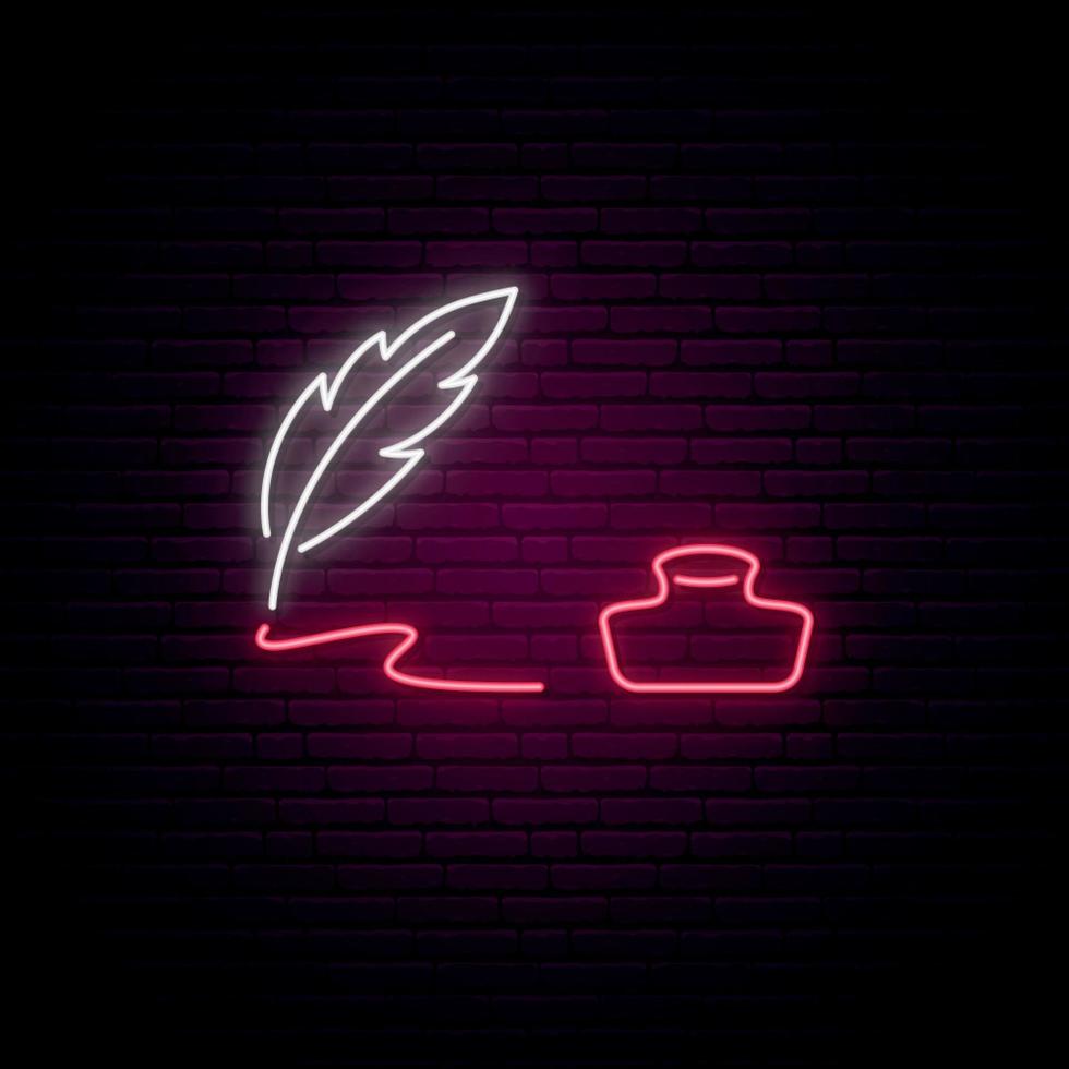 Worl poetry day neon signboard vector