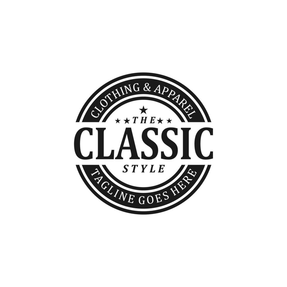 Classic clothing store stamp logo vector