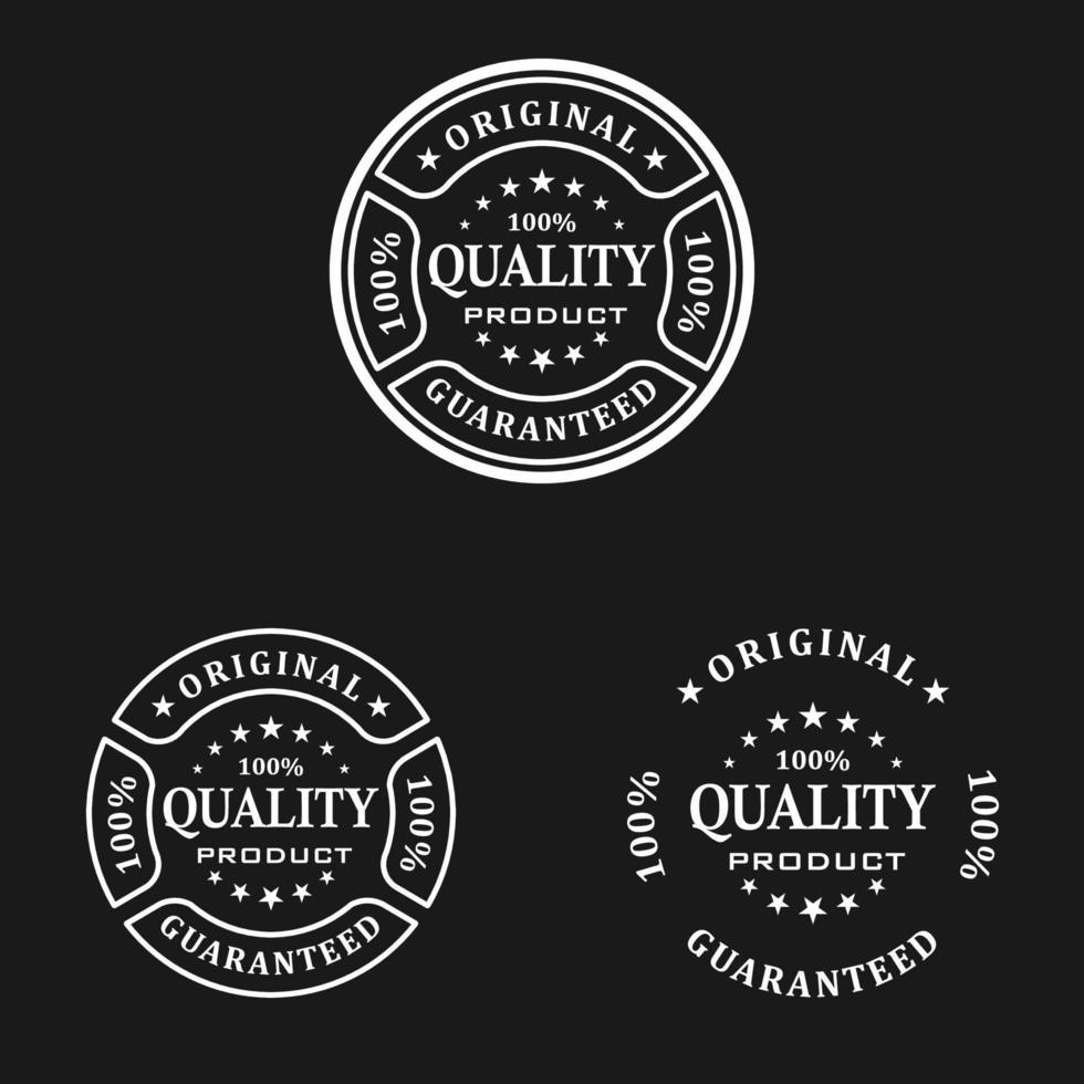 logotipo original del sello del producto de calidad garantizada vector