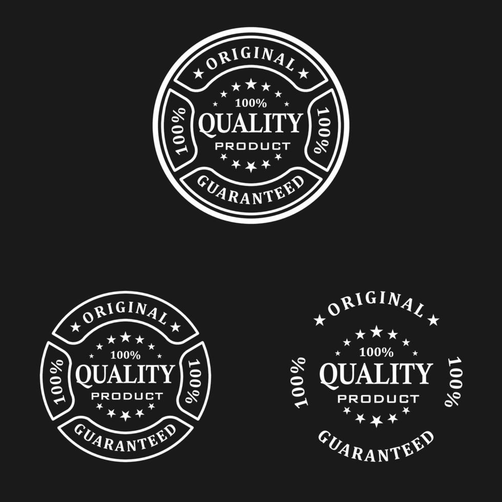 Original guaranteed quality product stamp logo vector