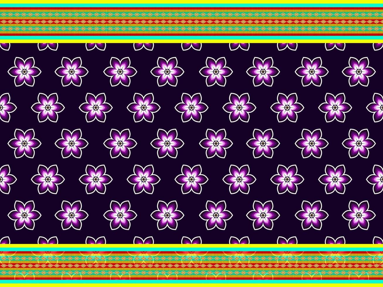 patrón geométrico étnico oriental ikat diseño tradicional para fondo, alfombra, papel pintado, ropa, envoltura, batik, tela, ilustración vectorial.estilo bordado, patrón sin costuras vector