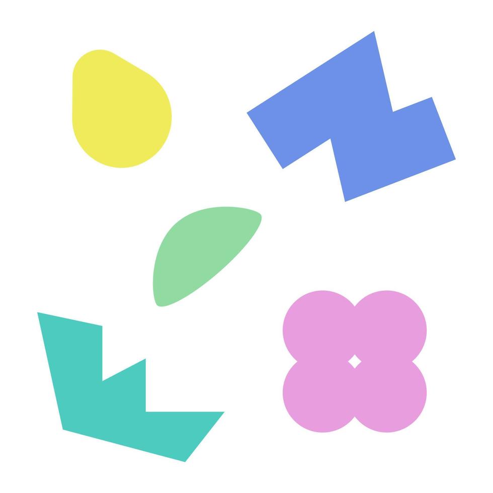 Set of cute abstract geometric shapes for modern minimalistic design. vector