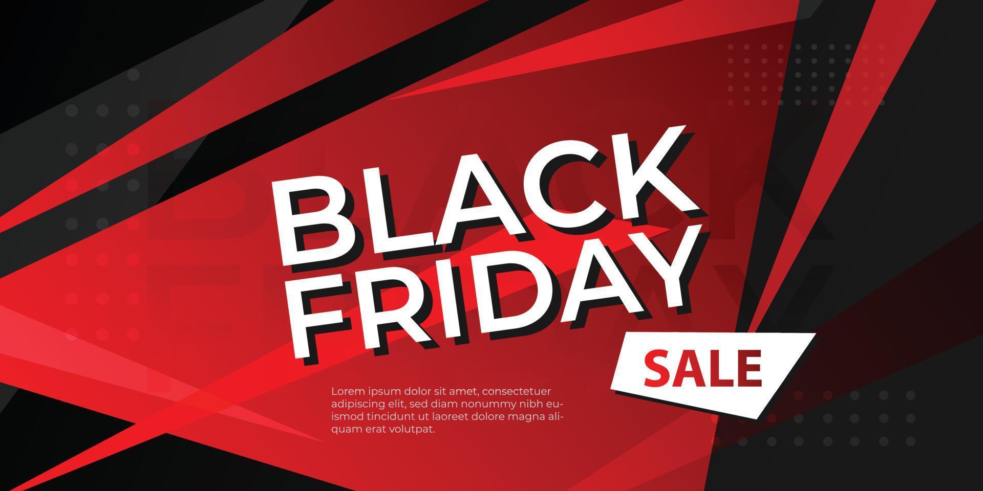 Black friday vector banner design template. Eps10.