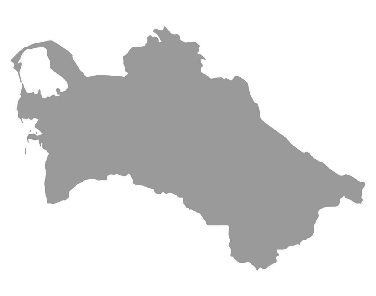 mapa de turkmenistán en png o fondo transparente. símbolo de turkmenistán. ilustración vectorial vector