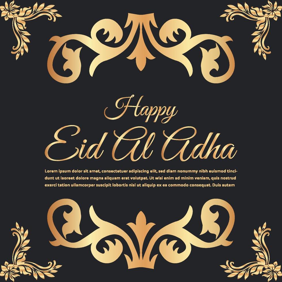 Happy Eid Ul Adha Kareem Social Media Post Design vector