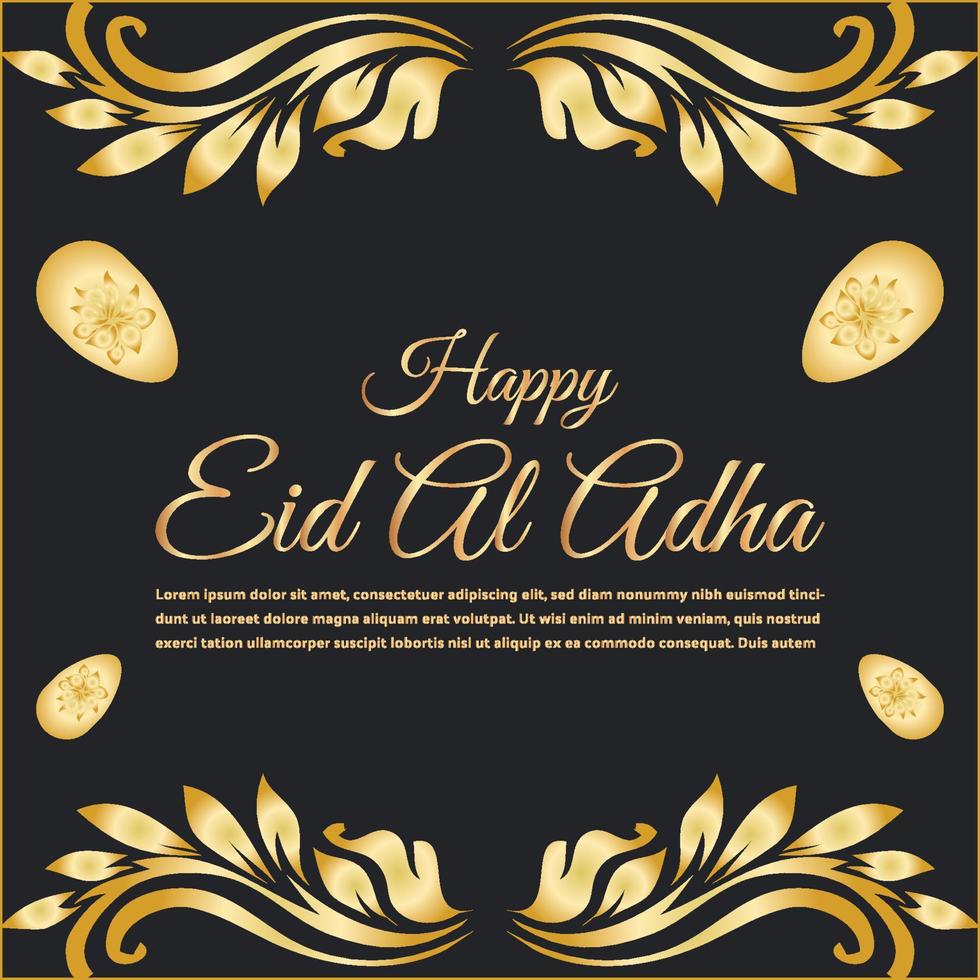 Happy Eid Ul Adha Facebook Instagram Post Design vector