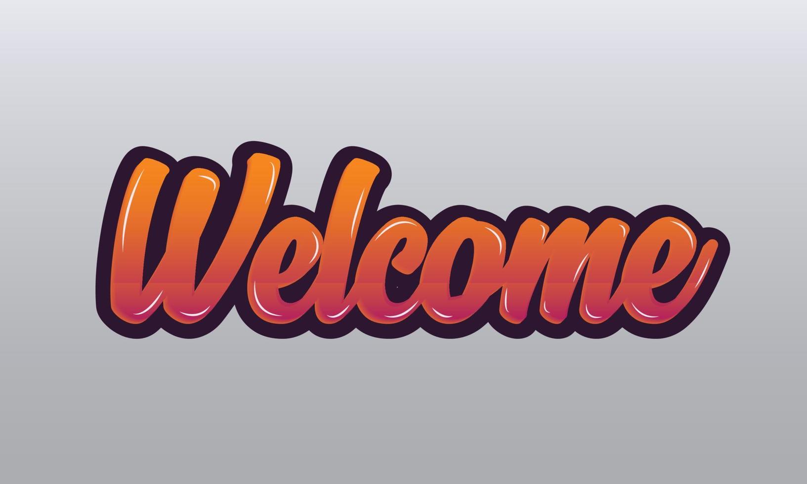 Welcome colorful text effect vector