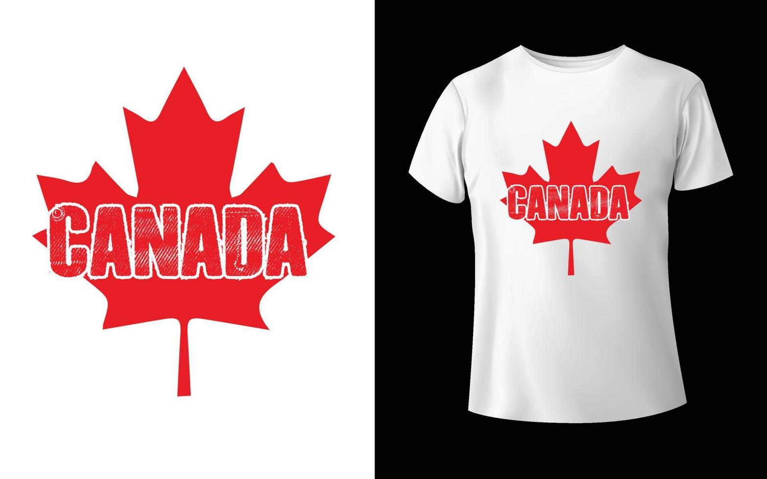 Happy Canada Day T-Shirt Design Canada Day Vector t-shirt Canada leaf design Canada T-shirt design