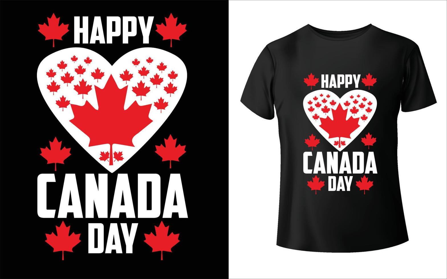 diseño de camiseta del día de canadá, camiseta de canadá diseño de camiseta de vector de hoja de canadá