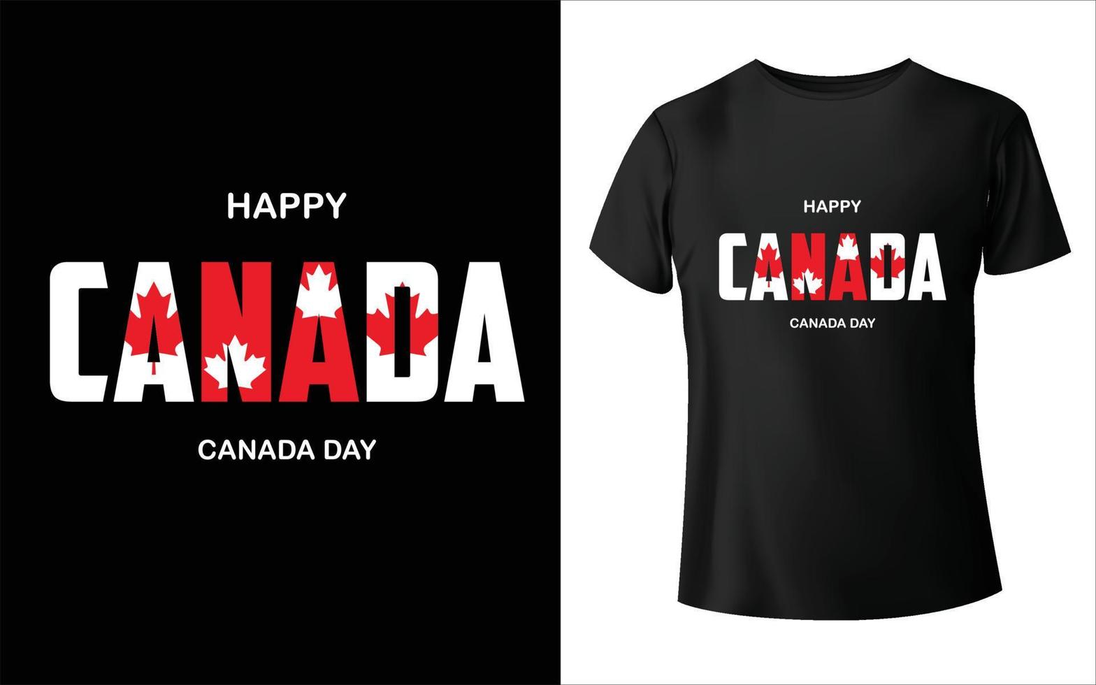 diseño de camiseta del día de canadá, camiseta de canadá diseño de camiseta de vector de hoja de canadá