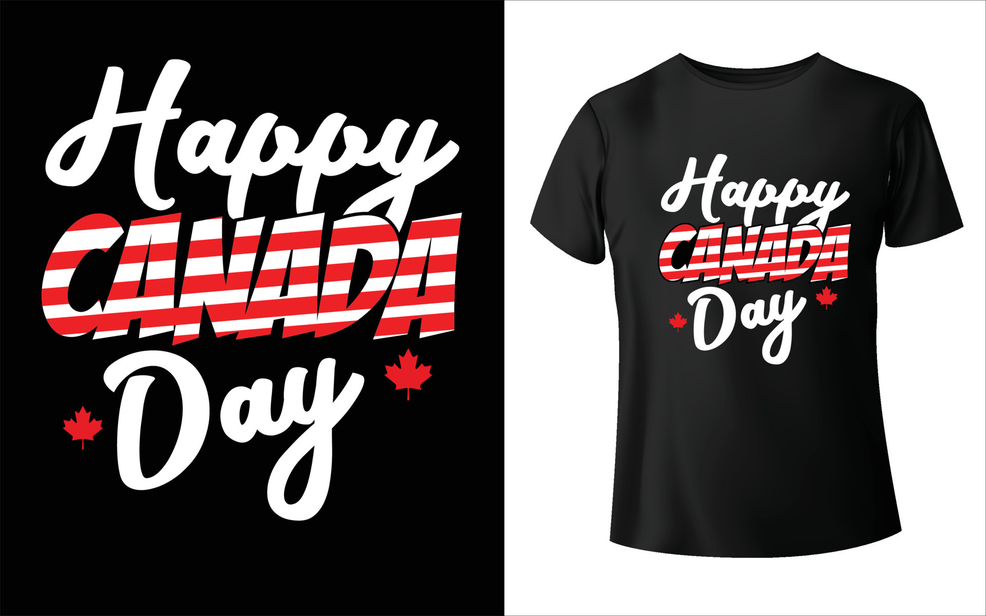 Canada Day T-Shirt Design, Canada T-Shirt Canada leaf Vector T-Shirt ...