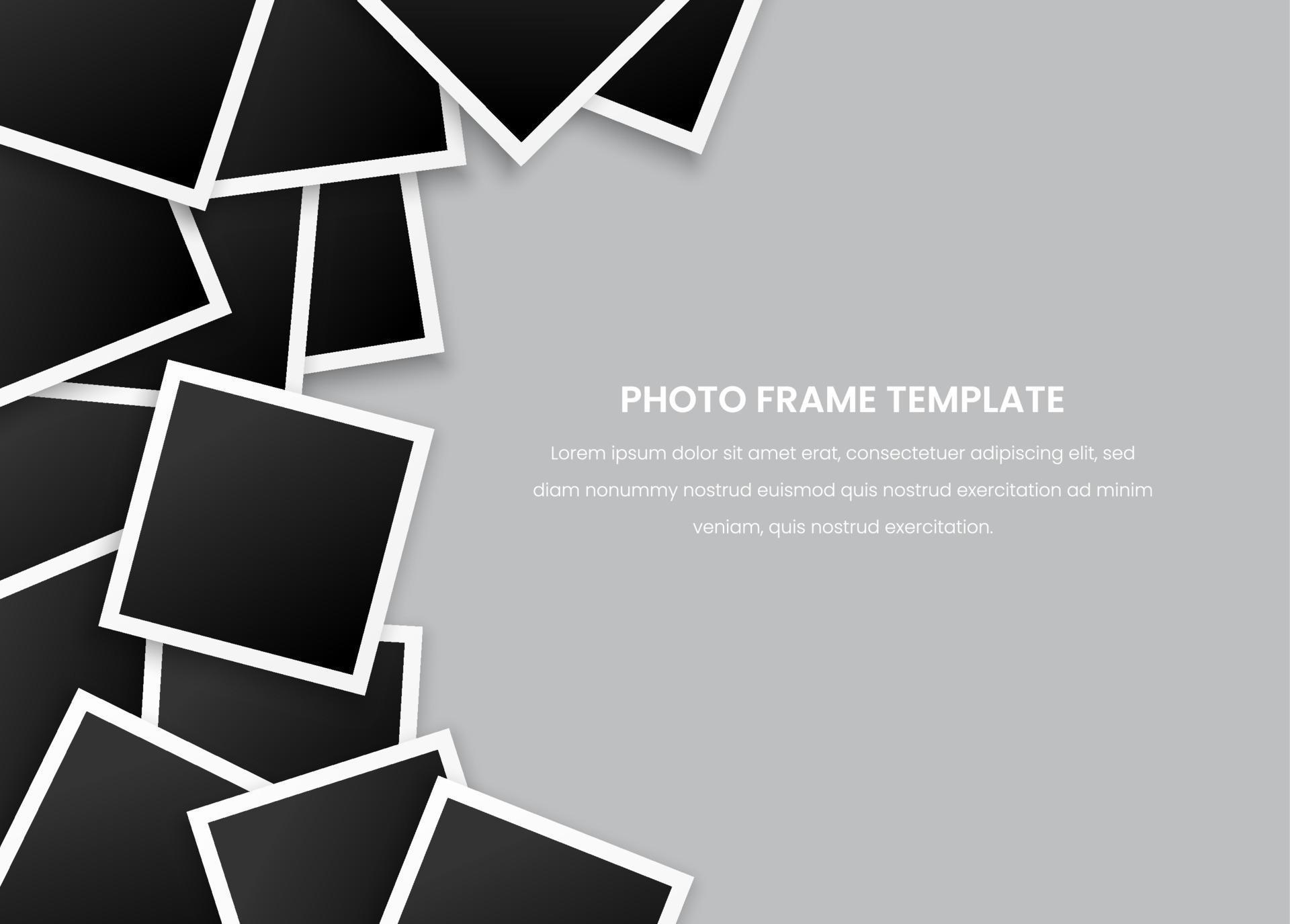 stacked photo frames set with text space 8882871 Vector Art at Vecteezy