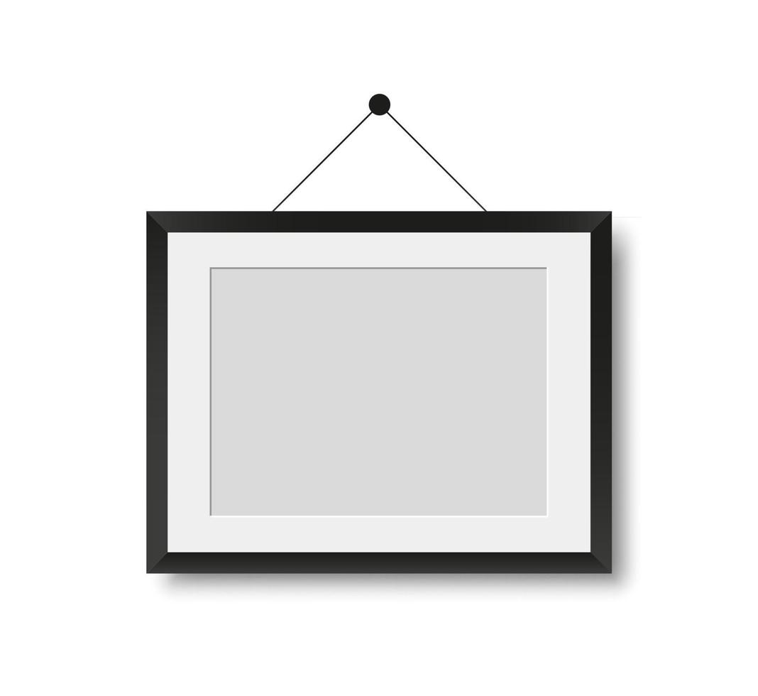 Picture frames. Photoframes mockup. vector