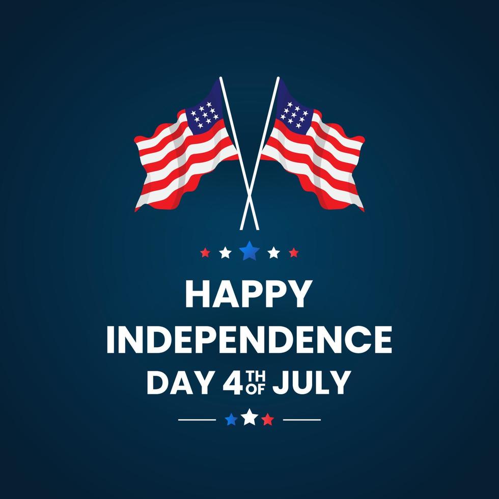 fondo del cuatro de julio - ilustración vectorial del día de la independencia americana - diseño tipográfico del 4 de julio usa vector