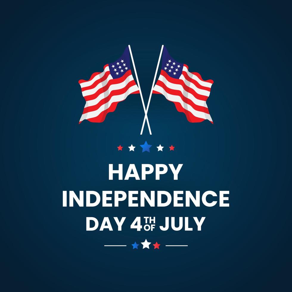 Fourth of July background - American Independence Day vector illustration - 4th of July typographic design USA