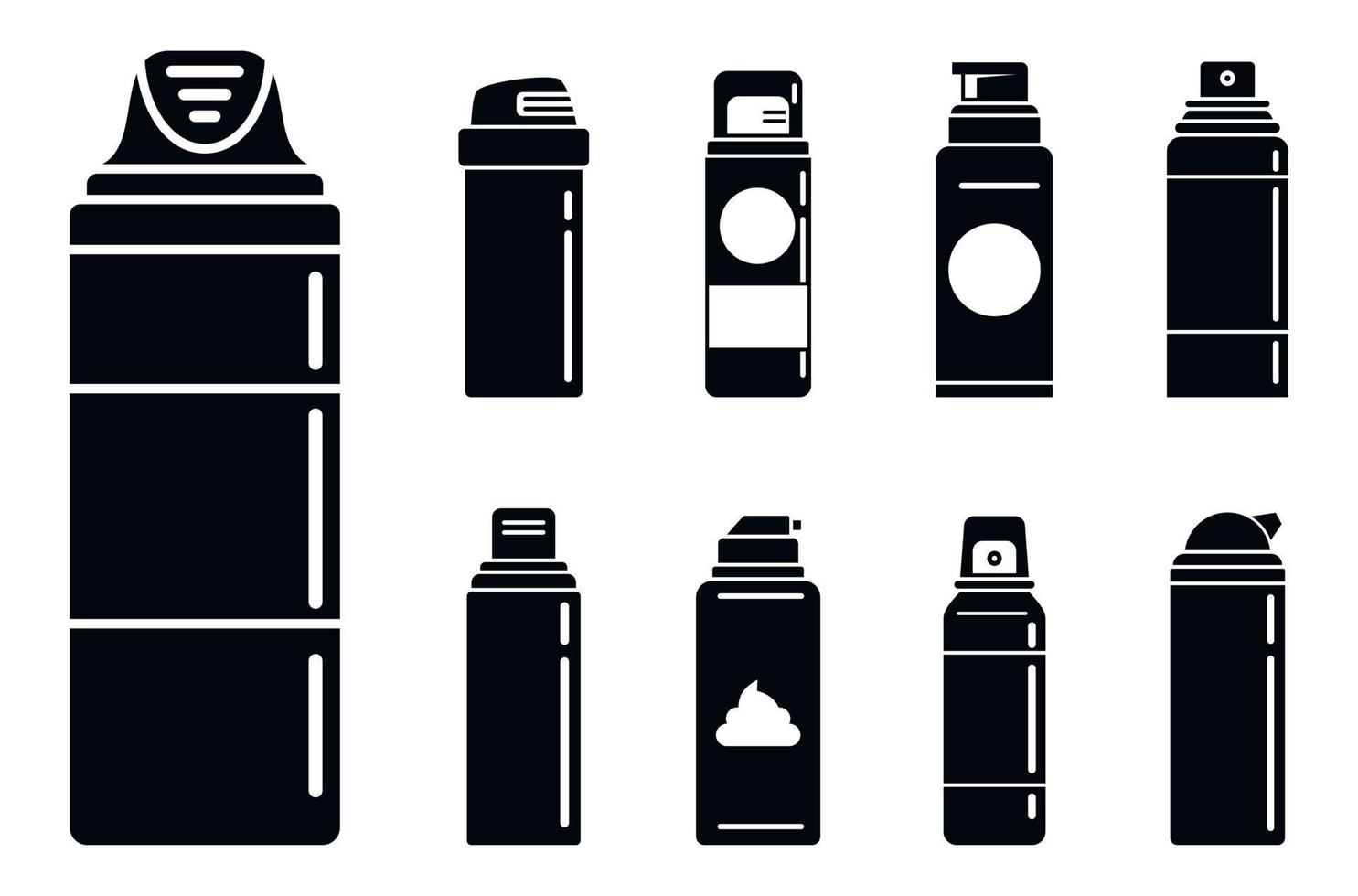 Shaving foam cream icons set, simple style vector