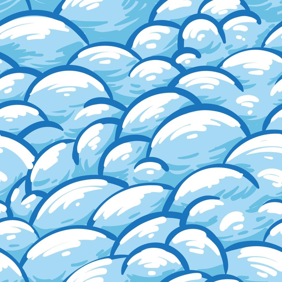 Background Seamless Blue Clouds Cartoon Wallpaper Pattern vector