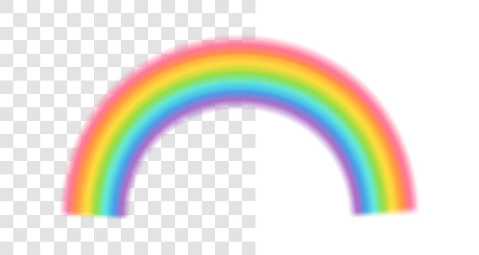 ilustración vectorial de un arco iris. arco iris sobre fondo aislado. vector