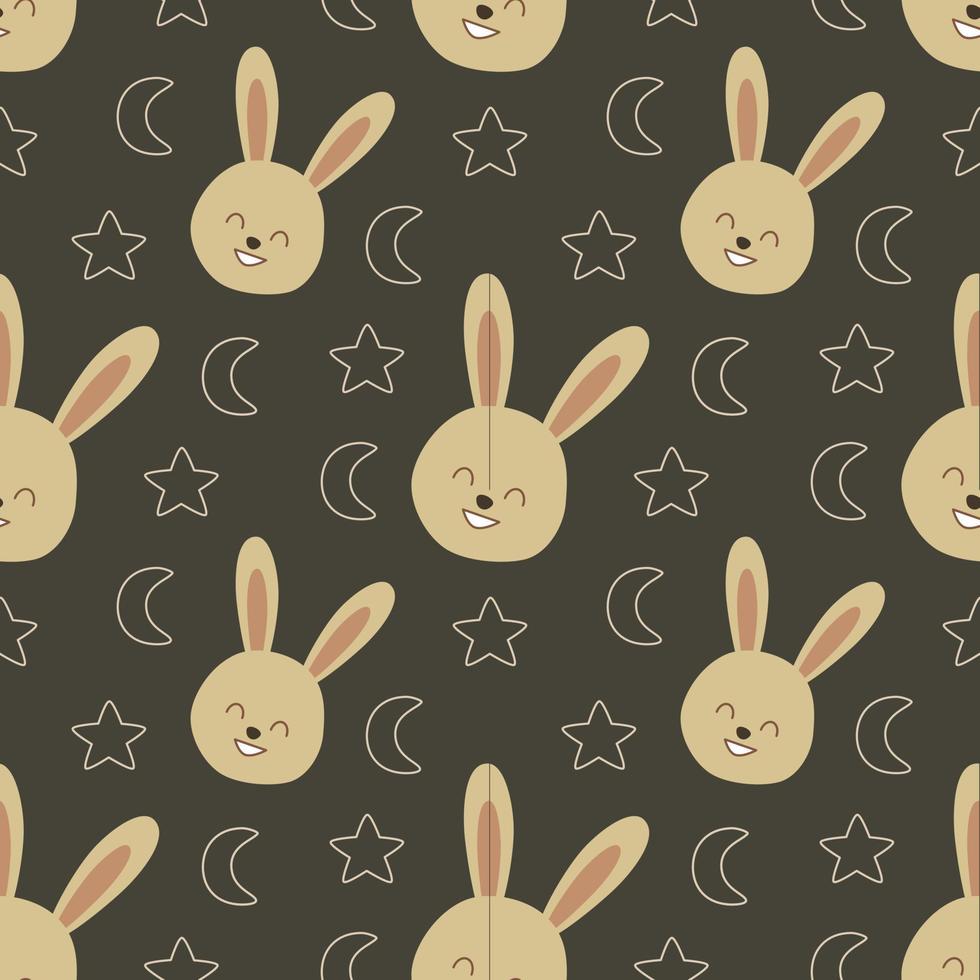 Seamless Pattern of Cute Bunny vector