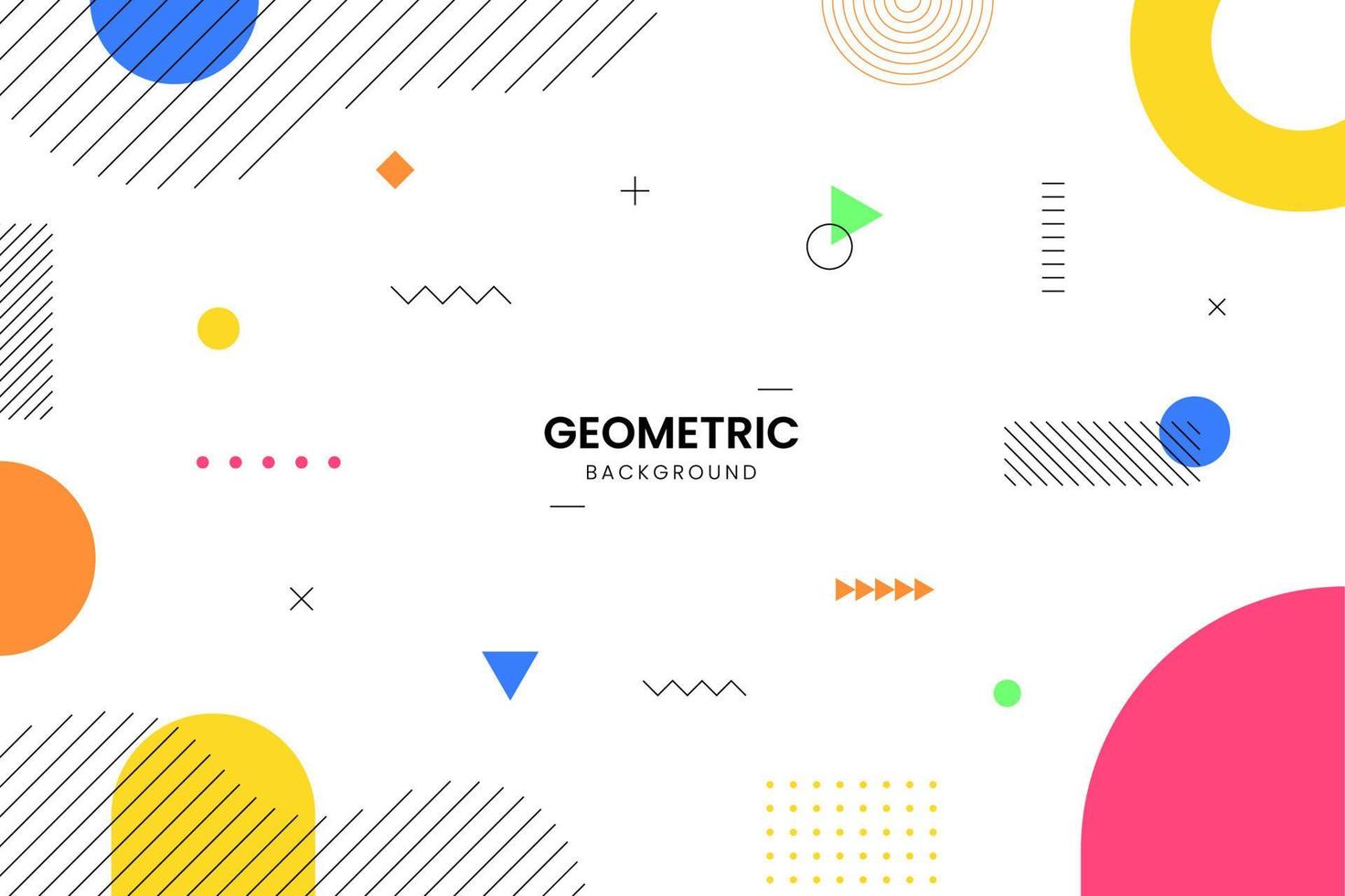 fondo geométrico colorido. diseño de plantilla de portada mínima para web. fondo abstracto moderno con formas geométricas y líneas. eps10 vector