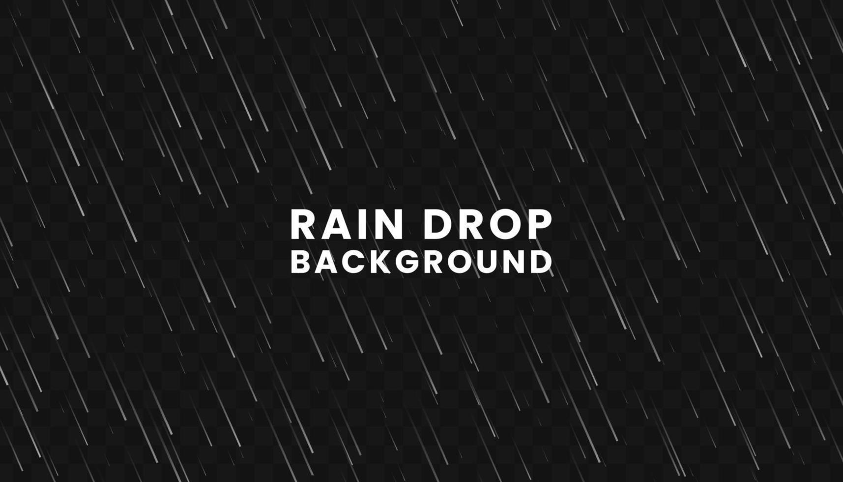 rainfall drops on black background vector