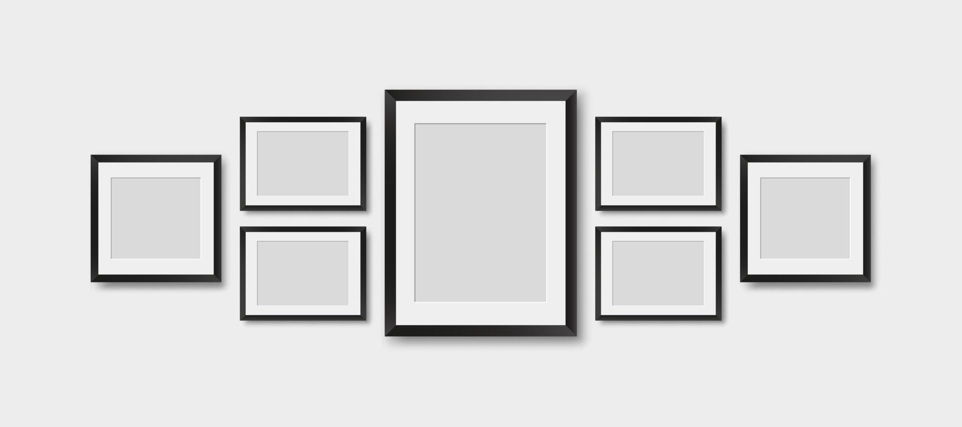 Picture frames. Photo frames mockup template. vector