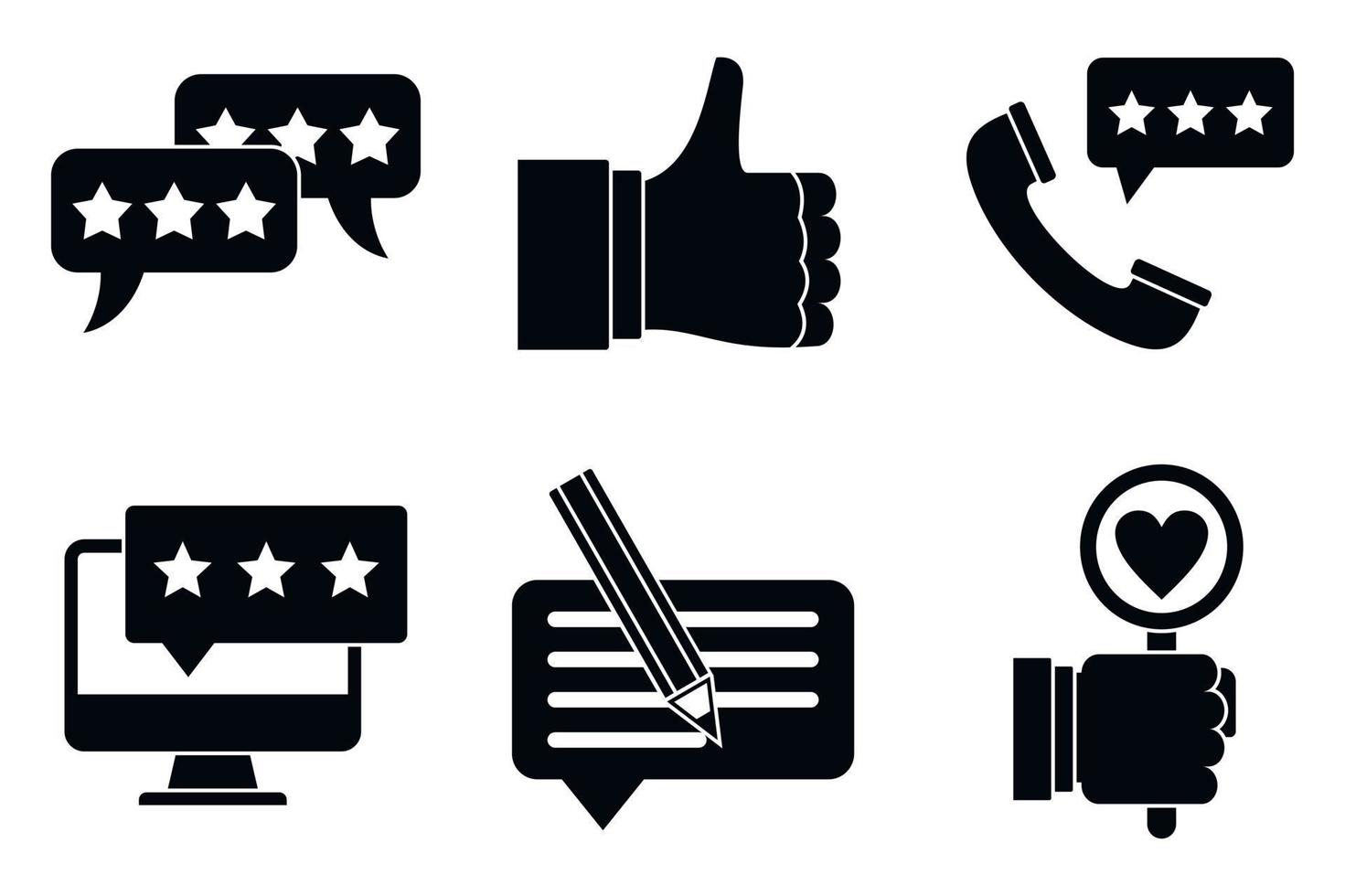 Feedback customer icons set, simple style vector