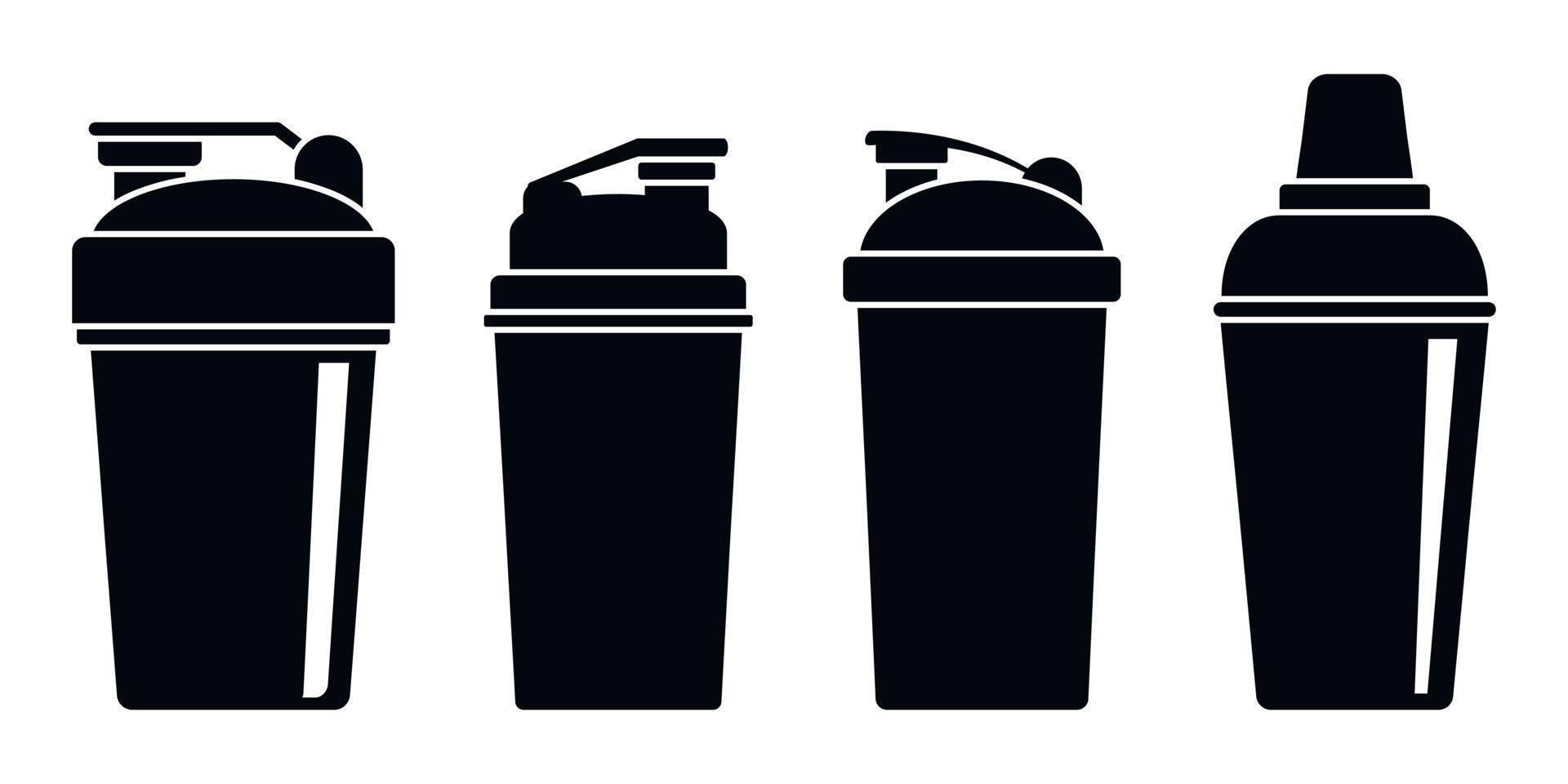 Sport shaker icons set, simple style vector