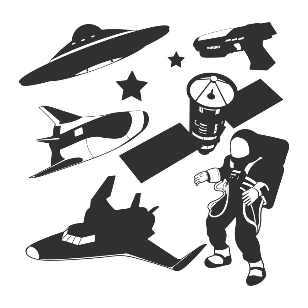 Space silhouette vector